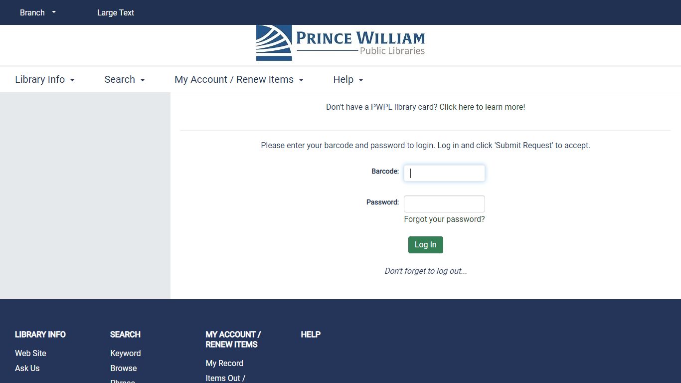 PRINCE WILLIAM PUBLIC LIBRARIES